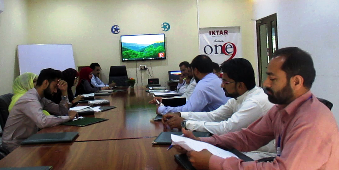 Weekly Staff Meeting in PD Office
