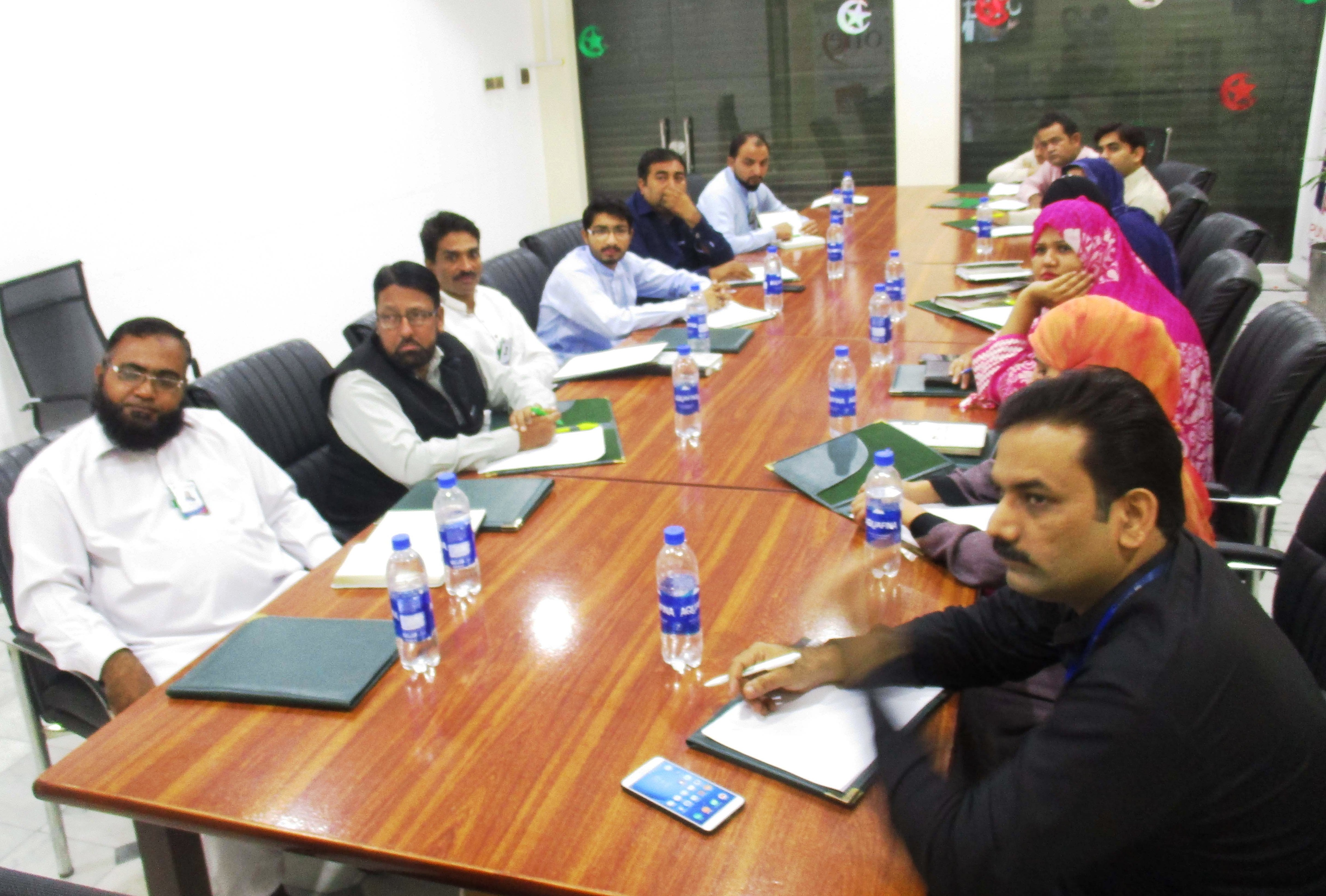 Weekly Staff Meeting in Punjab Developers Office