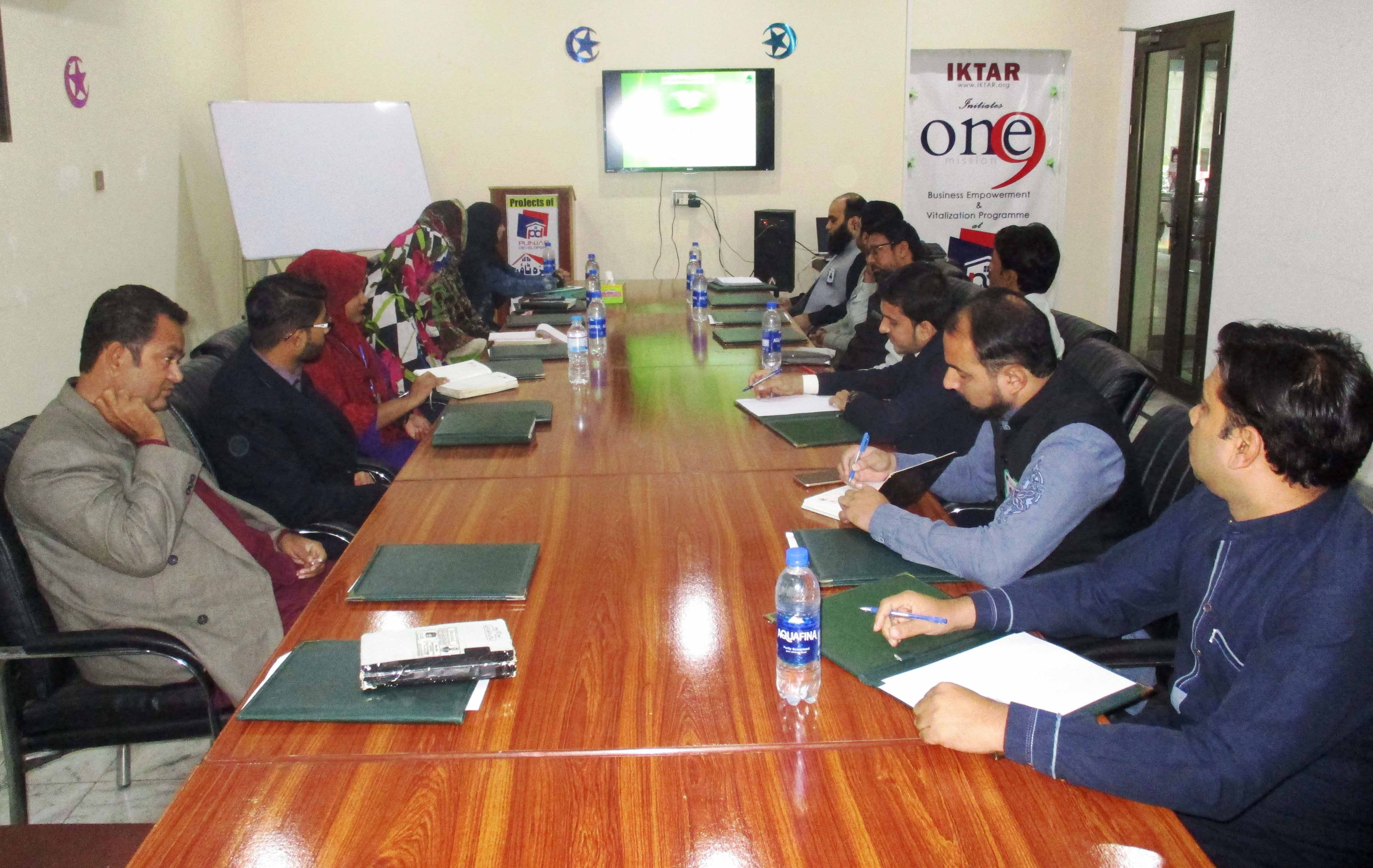 Weekly Staff Meeting held in Punjab Developers Office